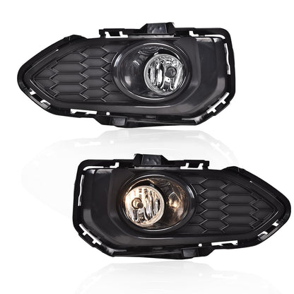 G-PLUS Front Fog Lights Lamps Compatible with Honda 2018-2020 Fog Lights Assembly Set L/R Side Assembly Driver & Passenger Side Fog Lamps Set Black Left Right