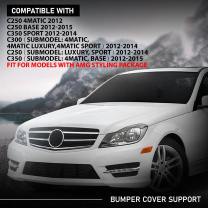 G-PLUS Bumper Reinforcement Front Compatible with Benz C250 C300 C350 2012-2015, Fit For Models With AMG Styling Package 2048854665, MB1041100