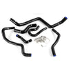 G-PLUS 6 PCS Silicone Radiator Hose Kit W/Clamps Compatible With Honda Civic 1.6l Sohc D15 D16 EG EK 1992-2000, Black Silicone Radiator Coolant Hose Pipe Kit