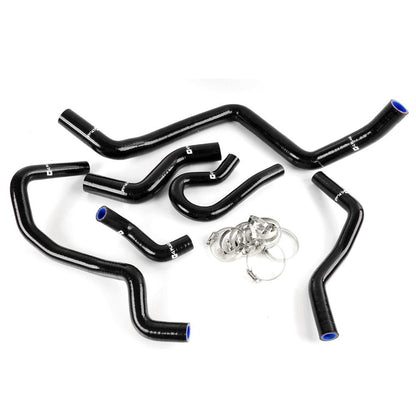 G-PLUS 6 PCS Silicone Radiator Hose Kit W/Clamps Compatible With Honda Civic 1.6l Sohc D15 D16 EG EK 1992-2000, Black Silicone Radiator Coolant Hose Pipe Kit