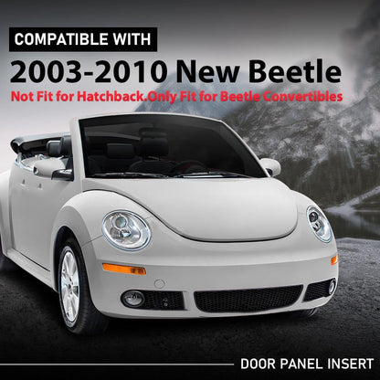 G-PLUS Door Panel Insert Brown Compatible with Volkswagen New Beetle 2003-2010, Not Fit for hatchback, Only Fit for Beetle Convertibles