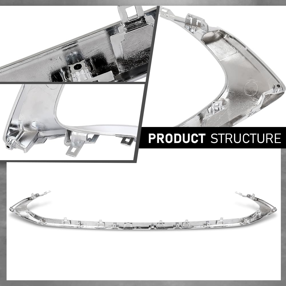 G-PlUS Front Bumper Lower Grille Trim Molding Chrome Fit LX ES250 2021-2024, ES300h ES350 2019-2024, Fit Model W/O F-sport Package Only LX1216106, 5312206090, 53122-06090, 53122 06090
