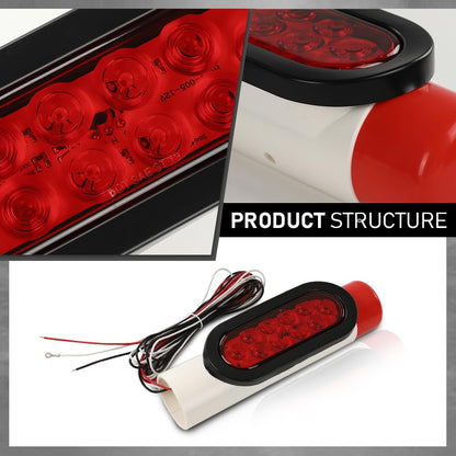 G-PLUS Boat Trailer Guide-on Post Pipe Guide Lights LED Compatible with Standard 2" PVC for Guide ons Post Sealed Submersible Turn Signal Brake Marker Reverse