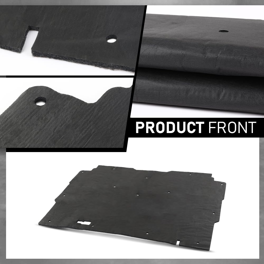 G-PLUS Hood Insulation Pad 1/2" with Clips Compatible with Chevy S10 1982-1993,Fit Chevy S10 Blazer 1983-1993 Black