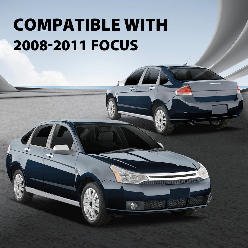 G-PLUS Slip-on Rocker Panel Left and Right Side Compatible with Ford Focus 4-Door 2008-2011 2450842E 0401140L 0401140R Sliver