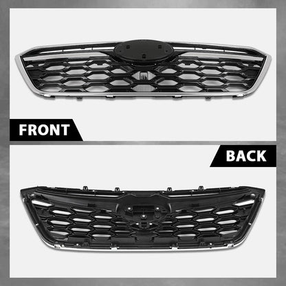 G-PLUS Front Upper Grille Black W/Chrome Trim Compatible with Subaru Outback 2020-2022 J1010AN010