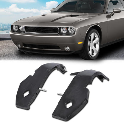 G-PLUS Front Pair Right & Left Retainer Bumper Bracket Support Compatible with Dodge Challenger 2008-2014 68043392AA, 68043393AA, CH1042122, CH1043122