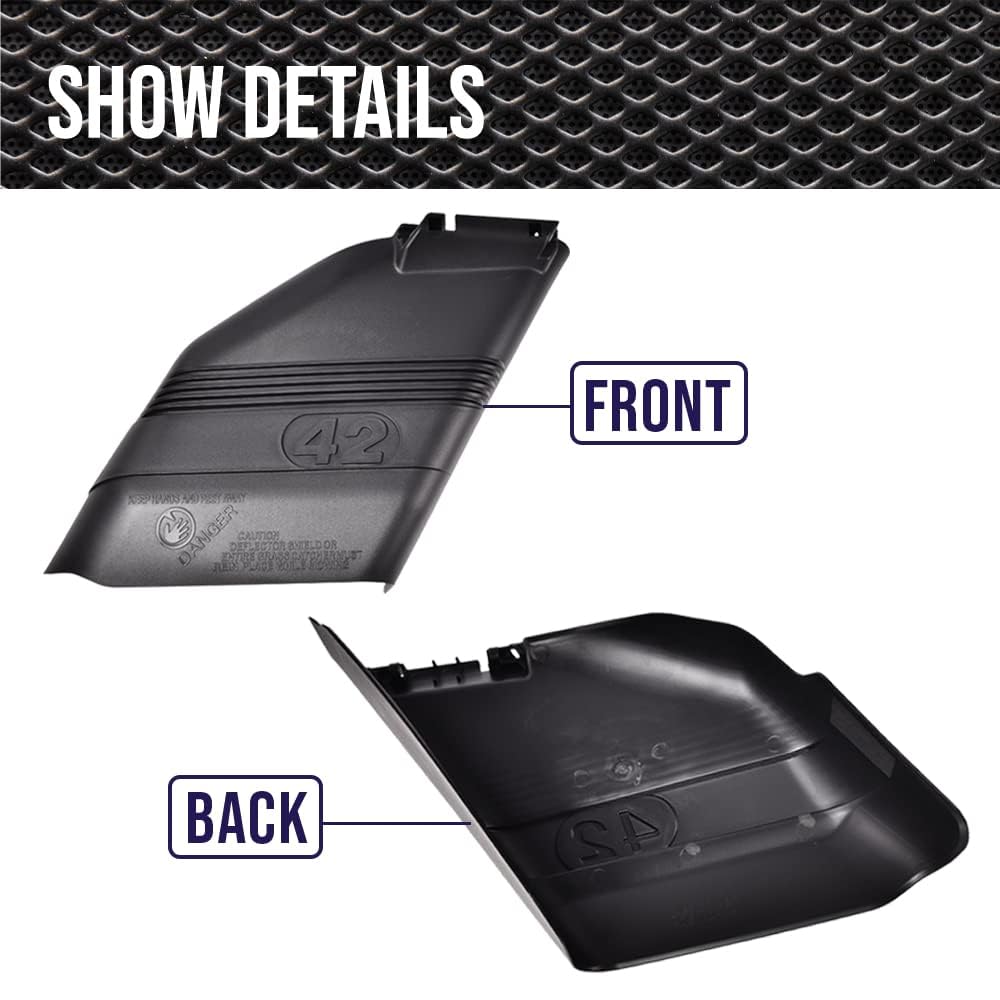 G-PLUS 1PC 42" Deflector Shield W/Mounting Hardware Chute Cover Black Compatible with Craftsman,Mower Deck Deflector Shield Kit