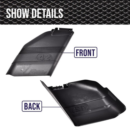 G-PLUS 1PC 42" Deflector Shield W/Mounting Hardware Chute Cover Black Compatible with Craftsman,Mower Deck Deflector Shield Kit