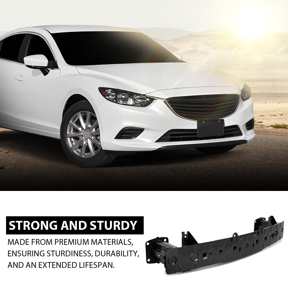 G-PLUS Front Bumper Reinforcement Steel Compatible with Mazda 6 (submodel: Grand Touring, GS, GT, GX, Sport, Touring) 2014-2017 GHP950070A, MA1006151