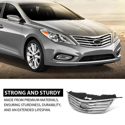 G-PLUS Front Bumper Radiator Grille Chrome Compatible with Hyundai Azera 2012-2014 863503V000