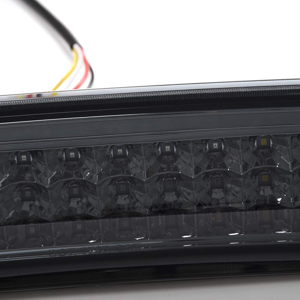G-PLUS Rear LED Third Brake Light Compatible With 2009-2017 Dodge Ram 1500/2010-2017 Ram 2500 3500,3RD Cargo LED Tail Stop Lamps Black Housing,Smoky Lens