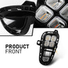 G-PLUS LED DRL Daytime Running Light Front Fog Lights w/Wire Harness & Switch Compatible with Kia Rio EX/LX/S 2018 2019 2020 Clear Lens Black Housing, 922011W710, 922021W710