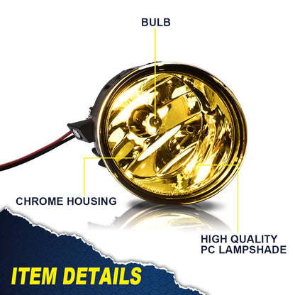 G-PLUS Bumper Fog Lights Compatible with 2004-2015 Nissan Titan / 2005-2007 Nissan Armada Driving Fog Lamps w/Bulbs Left and Right Side neblineros para autos delantero faros antiniebla