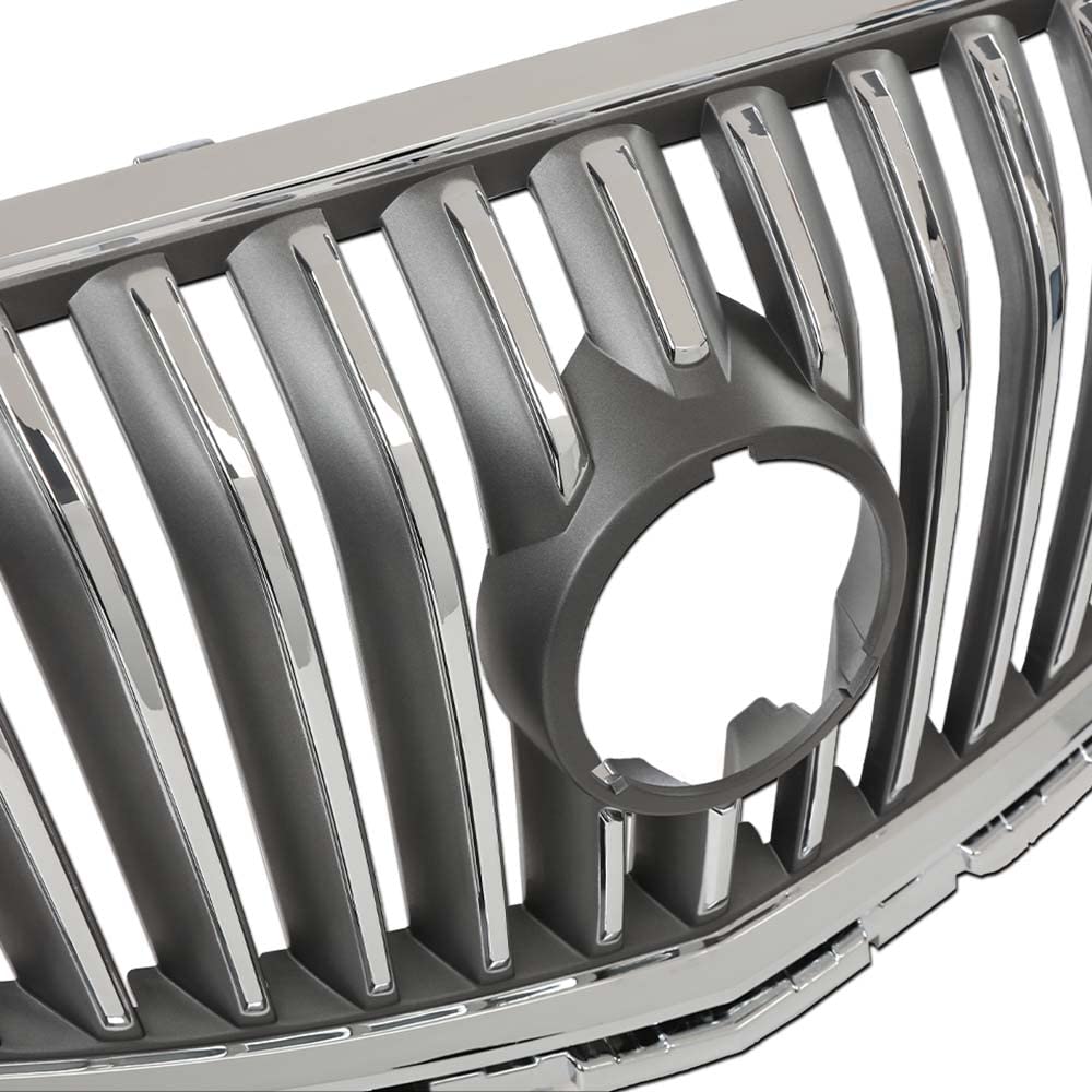 G-PLUS Front Bumper Upper Grille Assembly Chrome Compatible with 2012-2017 Buick Verano 20984572, 23172630, 23274652