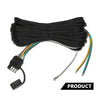 G-PLUS 22Ft 4 Pin 5 Wire Flat Trailer Wiring Harness Kit Copper Wire Wishbone Style Fit for Boat ATV Trailer Tail Light