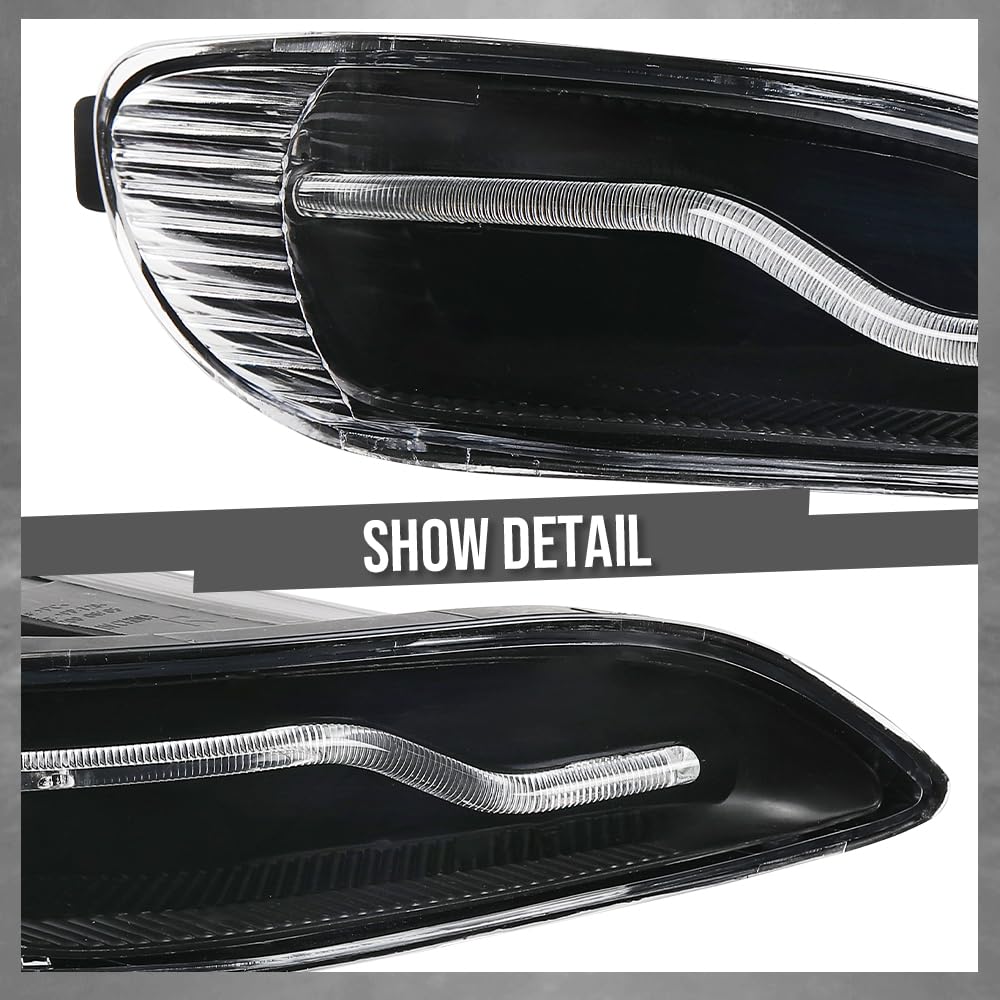 G-PLUS 2Pcs Front Fog LED Light Lamps Assembly Compatible with Camry 2002 2003 2004 neblineros para autos delantero faros antiniebla