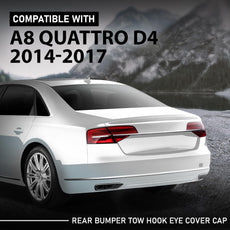 G-PLUS Rear Bumper Tow Hook Cover for Audi A8 Quattro D4 2014-2017 Front View