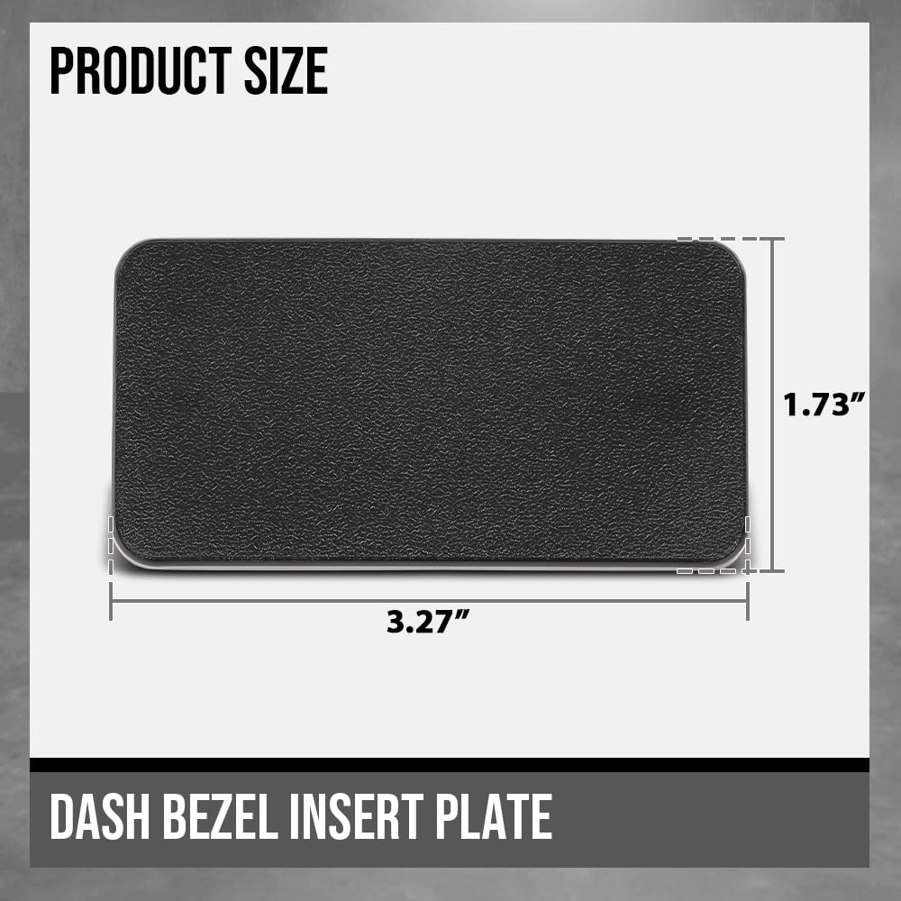 G-PLUS Dash Bezel Switch Delete Plate Insert Compatible with Chevy S10 & GMC Jimmy 1998-2005 Fit Chevy S10 Blazer & GMC Sonoma 1998-2004 15741365 Black
