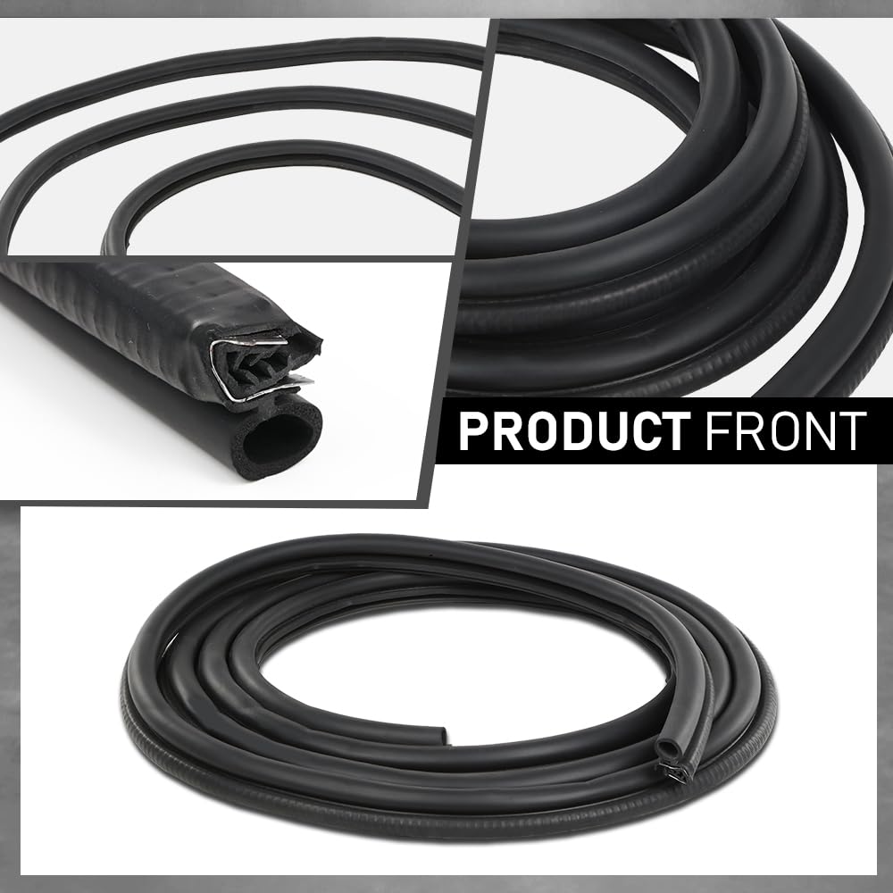 G-PLUS Front Door Rubber Weatherstrip Seal LH or Right 1pc Compatible with Cadillac Escalade 2002-2006 Fit for Chevy Silverado Suburban GMC Sierra 1999-2006