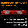 G-PLUS LED Third Brake Light, Compatible with Chevy Silverado/GMC Sierra 1500/2500HD/3500 2014-2018 Rear 3RD Cargo Led Tail Lamps (Red Clear Lens Chrome Housing) Tercera Luz De Freno