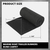 G-PLUS 12" x 12' Outdoor Ribbed Marine Carpet, Boat Trailer Bunk Carpet, Fit Boat Trailer Bunks Runner Docks Black