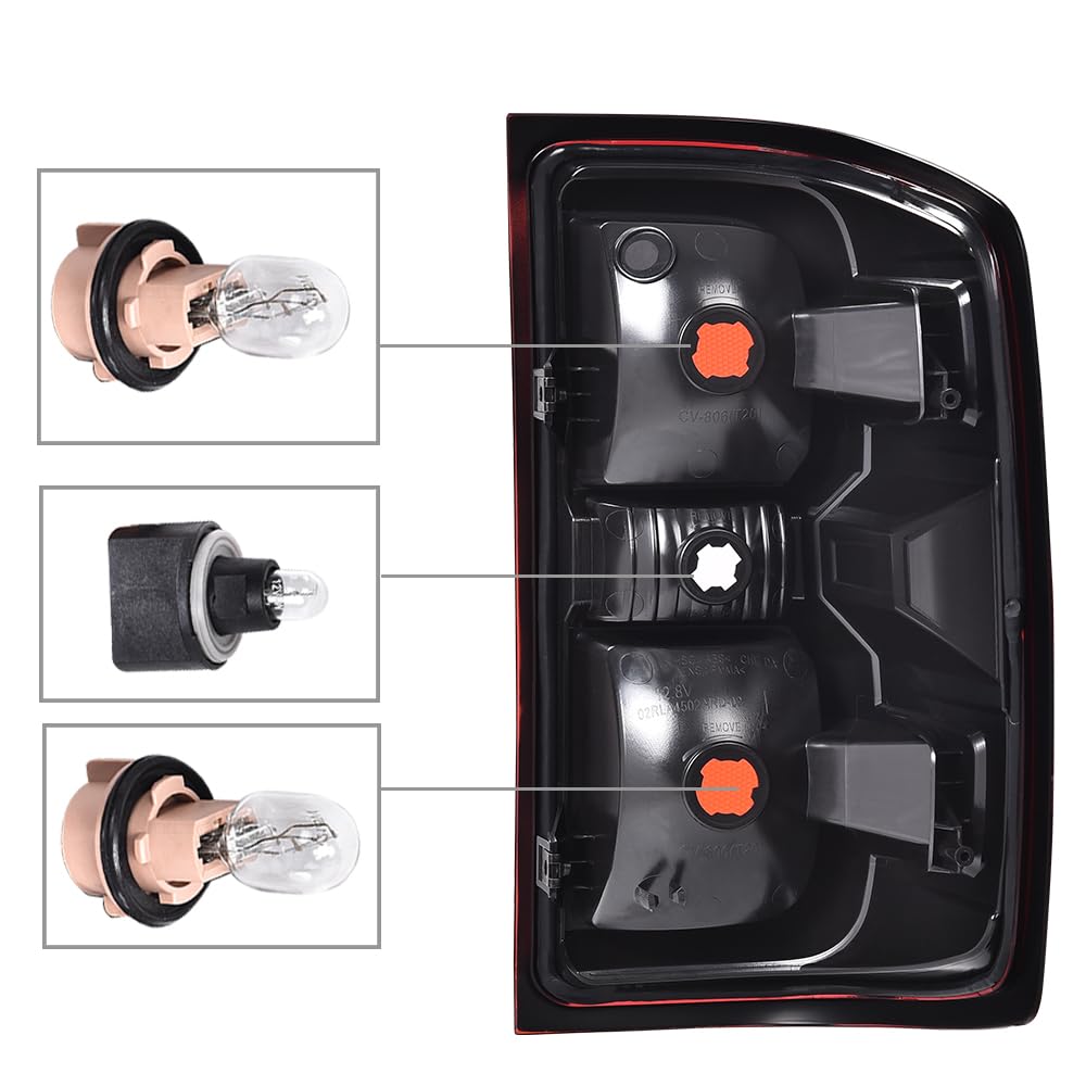 G-PLUS Tail Lights Assembly Brake Lights w/Wiring Harness Taillights,Fit Chevy Silverado 1500 2500 HD/GMC Sierra 3500 HD 2016 2017 2018 2019, 23295939 23295938 Luces traseras Red Lens