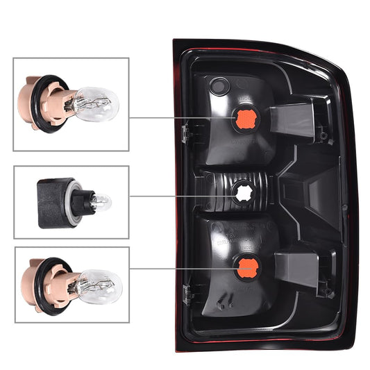 G-PLUS Tail Lights Assembly Brake Lights w/Wiring Harness Taillights,Fit Chevy Silverado 1500 2500 HD/GMC Sierra 3500 HD 2016 2017 2018 2019, 23295939 23295938 Luces traseras Red Lens