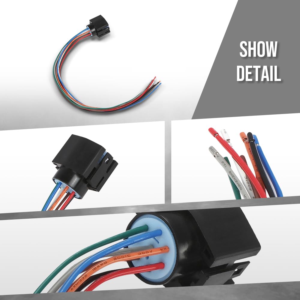 G-PLUS Transmission Wiring Harness Repair Kit Fit Chrysler Dodge Jeep Products with The 42RE 44RE 46RE 47RE A518 Model Automatic Transmissions 1994-2025 12445BK, 350-0062 Black