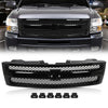 G-PLUS Front Bumper Grille Grill Compatible with Chevy Silverado 1500 Hybrid 2009-2013/Fit Silverado 1500 XFE 2010-2013/Fit Silverado 1500 LS LT LTZ WT 2007-2013 25810707, 19303978