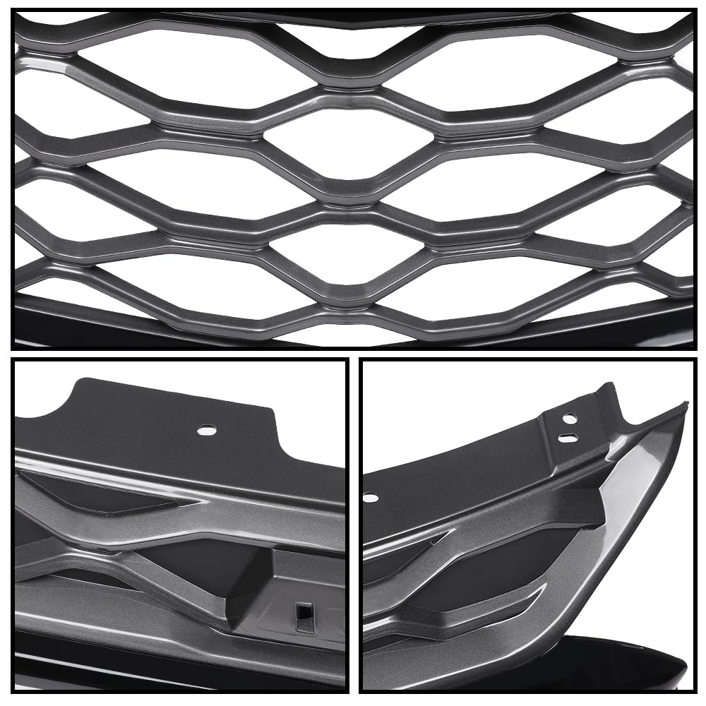 G-PLUS Front Bumper Upper Grill Compatible with 2018-2020 Chevy Equinox Automotive Front Bumper Grille Trim Replacement