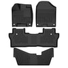 G-PLUS Floor Mats 4PCS Compatible with 2016-2022 Honda Pilot 8 Passenger Models(No Elite Models) TPE Custom Fit All Weather Protection Floor Cargo Liner Accessories 1st & 2nd & 3rd Black Car Mats