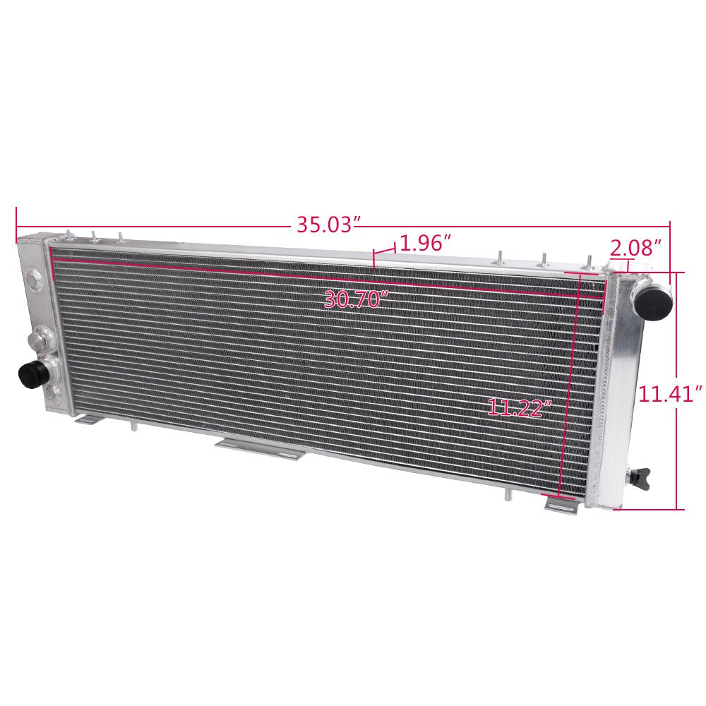 Aluminum Cooling Racing Radiator Replacement For Jeep Cherokee 1984-1990 / Compatible For Jeep Wagoneer 1984-1990 / For Jeep Comanche 1984-1990 4.0L l6