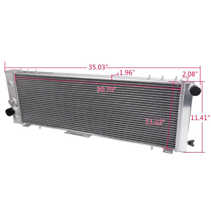 Aluminum Cooling Racing Radiator Replacement For Jeep Cherokee 1984-1990 / Compatible For Jeep Wagoneer 1984-1990 / For Jeep Comanche 1984-1990 4.0L l6