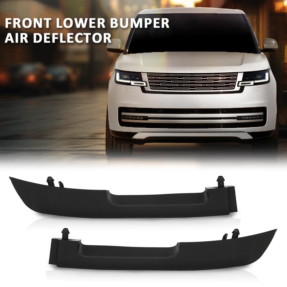 G-PLUS Front Lower Bumper Air Deflector Pair LH RH Side ABS Compatible with Range Rover 2018-2022