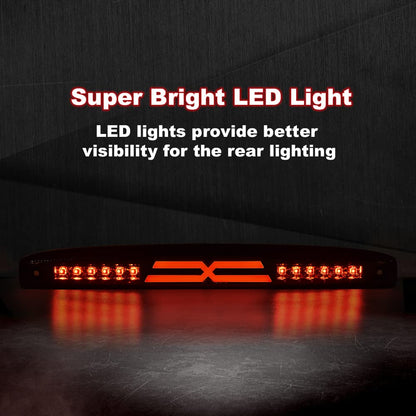 G-PLUS LED Rear Center Tailgate Lamp X Brake Light Compatible with 2003-2006 Dodge Ram 2500 3500 Led Tailgate Light Bar Replacement High Mounted Brake Light 05086509AA
