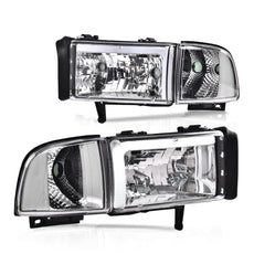 G-PLUS LED Headlights for Dodge Ram 1500 1994-2001 Ram 2500 3500 1994-2002 Clear Lens