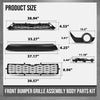 G-PLUS Front Bumper Grille Assembly Body Parts Kit Compatible with Toyota 4Runner TRD / SR5 2014-2019 TO2509104, TO1036148 Black