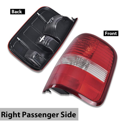 G-PLUS Tail Lights Compatible with Ford F150 King Ranch, Lariat, XL 2004-2006,Red Lens Right Passenger Rear lamps Luces Traseras, Faros Traseros 5L3Z13404CA, 6L3Z13404BA, FO2801182Assembly