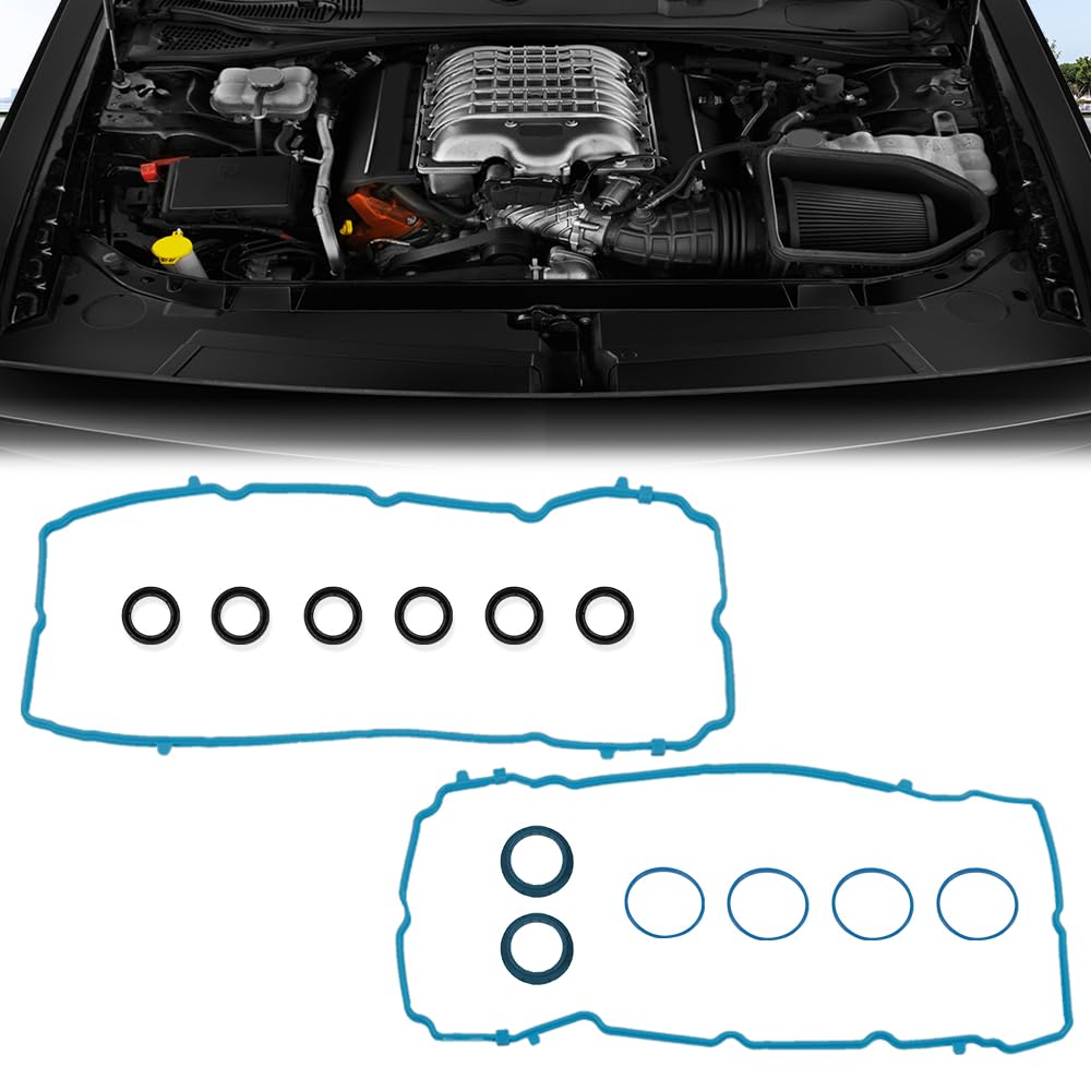 G-PLUS Valve Cover Gasket Compatible with 2011-2016 Chrysler 200 300 Town&Country Dodge Challenger Charger/2011-2015 Jeep Grand Cherokee/2012-2016 Jeep Wrangler/2013-2016 Ram