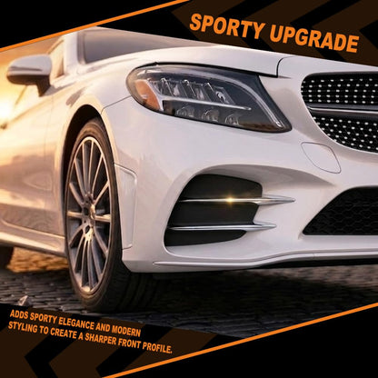 G-PLUS Front Right Outer Primed Bumper Trim Compatible with Benz C300 2019-2023 Fit Models With AMG Styling | OE Replacement 2058858702 MB1047159 | No Cutting | Paint-Ready | Family-Driven Reliability