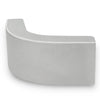 G-PLUS Silver Pontoon Boat Aluminum Corner Cap F-22 C-shaped 1-1/2 Inch 3-1/4 Inch Corner Cap Bracket