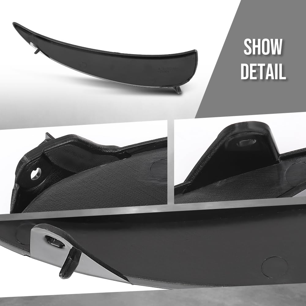 G-PLUS Bumper Face Bar Trim Molding Step Pad Front Driver Left Side Compatible with Benz E350 / E450 4Matic Sedan 2021-2022 2138856306, MB1046183 Black