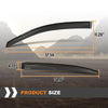 G-PLUS Window Visor Rain Guard Vent Compatible with Honda Accord 9th Gen 4 Door Sedan Model 2013-2017; Not Fit 2 Door Coupe Model or Wagon Model Impact-Resistant PMMA 4 PCS Smoky