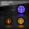 G-PLUS 2PCS Amber Turn Signal & Side Marker to Blue Auxiliary LED Watermelon Lights Pair Compatible with Trailers, Trucks, Caravans, Pickup, Cars, Van, RVs, Lorries, Boats