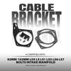 G-PLUS Throttle Body Cable Bracket Fit 92MM 102MM LSX LS LS1 LS3 LS6 LS7 4‑Bolts Drive‑By‑Cable Throttle Body Not Fit the Larger 105mm Intakes Black