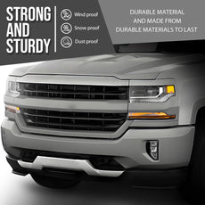 G-PLUS Front Bumper Valance Skid Plate for Chevy Silverado 1500 2016-2019 Black Additional Angle