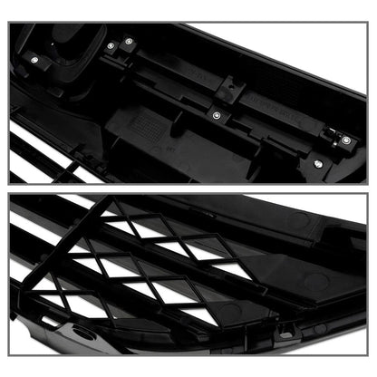 G-PLUS Front Upper Lower Bumper Grille Mesh Grill Cover Guard Compatible with Honda CRV 2007 2008 2009 Black/Chrome Trim