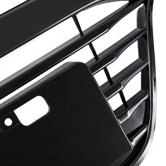 Front Bumper Upper Grilles Grill Compatible for Honda HRV HR-V 2016-2018 Chrome Black Factory Style