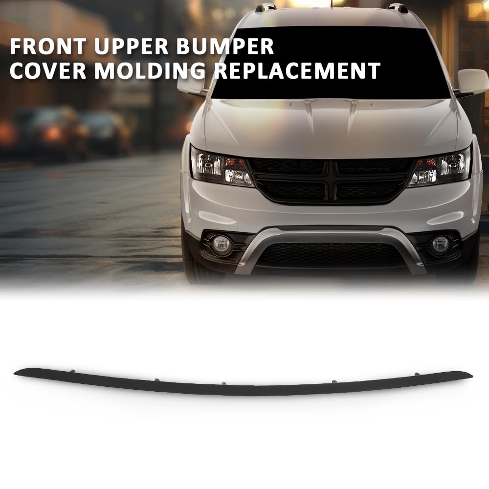 G-PLUS Front Upper Bumper Cover Molding Replacement Compatible with Dodge Journey Crossroad Sport Utility 4-Door 2014-2020 68225714AB, CH1044148